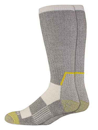Dickies Men's Kevlar Reinforced Steel Toe Crew Socks, Grey (2 ...