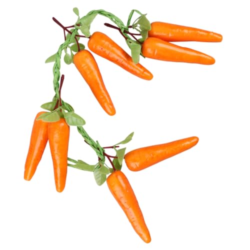 PRETYZOOM Kitchen Decoration Spring Decor Ornaments for Crafts Spring Easter Figurines Decoraciones Para Uñas Artificial Carrots Ornament Fake Carrot Decor Plant Decorations Red Carp Fruit