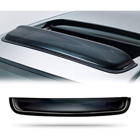 VIOJI 43in. Universal Thickness Dark Smoke Tint Top Sun Moon Roof Rain Snow Guard Window Sunroof Moonroof Wind Deflector Cover