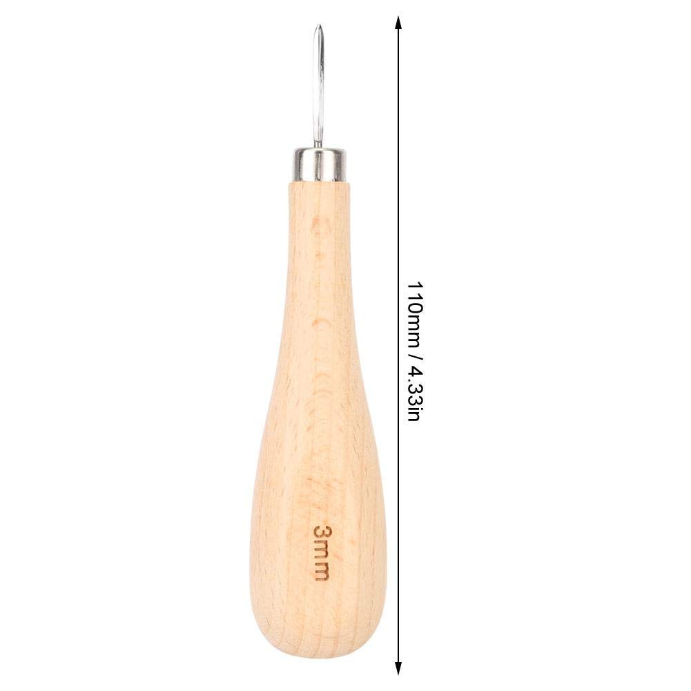 Poincon Cuir Alène Losange 4mm Pour Travaux Cuir - Outil Poinçon Diamant Avec Poignée Ergonomique