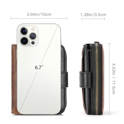 Credit Card Holder Wallet for Women RFID Blocking Zipper Card Case Holder Leather Small Wallet for Women3