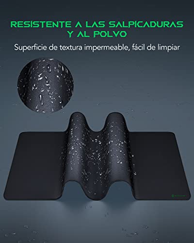 Black Shark Alfombrilla de ratón XXL para videojuegos, 1200 x 600 mm, tamaño grande, alfombrilla de ratón XXL con superficie impermeable con base de goma antideslizante, accesorio para juegos Manta P4 - imagen 5