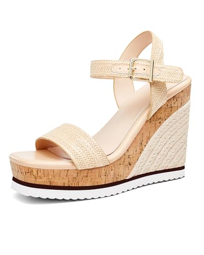 Coutgo Women's Espadrille Wedge Sandals