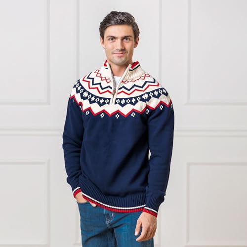 Image of Hope & Henry Men's Half Zip Pullover Sweater