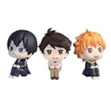 QAHEART 3PCS Anime Figure Model, Oikawa Tooru & Shoyo & Tobio Kageyama Figure Statue Q Ver Cake Topper Figure Model Handmade Collectible for Fans