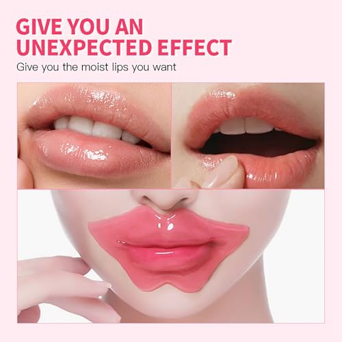 ARCHIDATE Fruchtlippenmaske Lip Sleeping Mask - 15 Stück Lip Mask mit Kirsche-Erdbeere-Granatapfel - Lippenpflege Feuchtigkeit Lippenmaske - Lip Mask Pad Set - Verblassende Lippenlinien Lippenpeeling