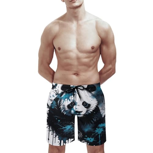 Men's Colorful Horses Swim Trunks Hawaiian Bathing Mesh Lining Suit Swimsuits Beach Shorts with Pockets Novelty