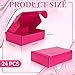 FYSUIMU 24 Pack Hot Pink Shipping Box Pink Mailing Box Corrugated Cardboard Box Mailers for Packaging Gift Wrap Craft Small Business, 6 x 4 x 2 inch
