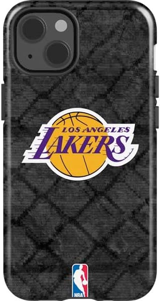 Skinit Impact Phone Case Compatible with iPhone 14 - Officially Licensed NBA Los Angeles Lakers Black Primary Logo Design