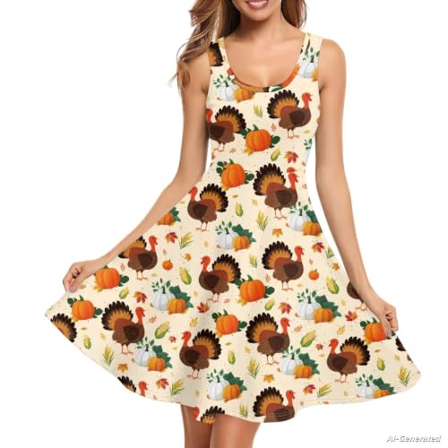 Image of Renewold Women's Sleeveless Tank Dress with Pockets, Casual Scoop Neck A-Line Sundress for Summer, Travel and Vacation