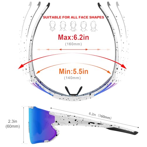 Lunettes de soleil de sport polarisées anti-éblouissement pour le sport outdoor