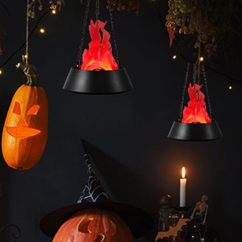 Lanterne LED à effet flamme pour sécuriser et décorer le porche