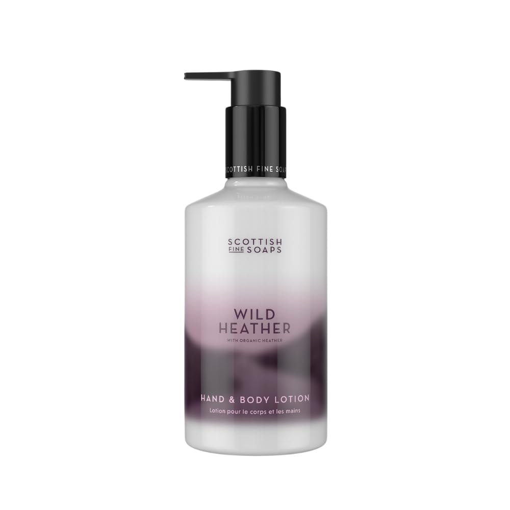 Scottish Fine Soaps Wild Heather Hand & Body Lotion 300ml – Hydrating Lotion Moisturiser with Allantoin and Heather Extract