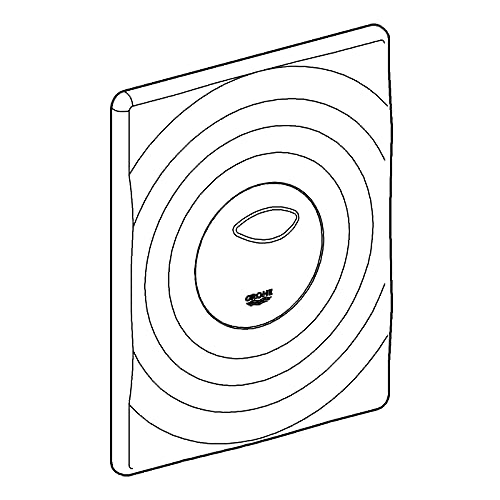 GROHE Surf - Abdeckplatte (Niederdruck-Variante, für Warmwasserbereiter geeignet, Schnellbefestigungssystem, Herstellergarantie: 5 Jahre), Alpinweiß, 42302SH0