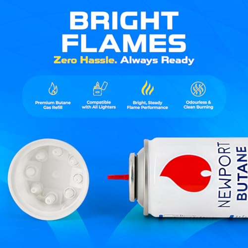 Karrma Ltd. | Newport Gas For Lighters 300ml Compatible with All Lighters BBQ, Candle, Camping, Gas, Kitchen, Cooking Lighter - Pack of 2 x 300ml - Image 4