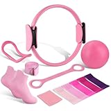 Home Pilates Essentials Kit for Women 13 Pcs Yoga Pilates Kit for Home Workouts Ring and Ball Set Magic Circle Hoop with Resistance Bands Accessories Compact Toning Fitness Essentials Starter Gift