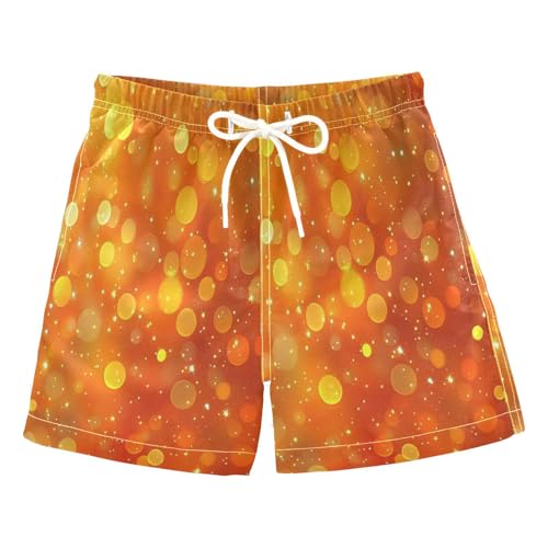 Boccsty Sunset Orange Yellow Gradient Glitter Boys Swim Trunks Baby Kids Swimwear Summer Toddler Beach Board Shorts 2T
