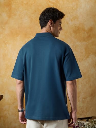 Polo décontracté anti-transpiration en coton léger avec col ouvert fluide - 3