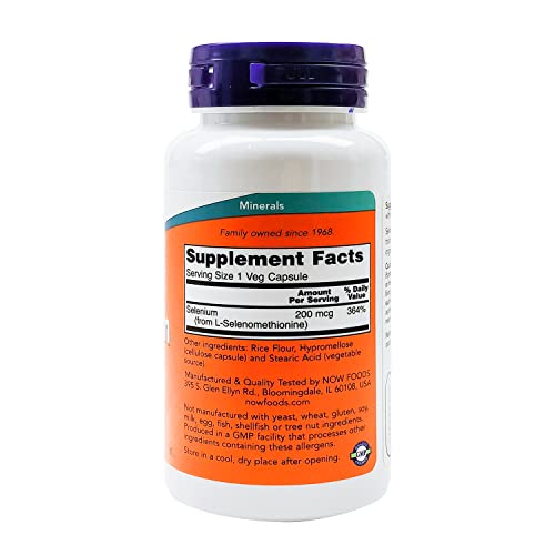 Now Supplements, Selenium (L-Selenomethionine) 200 Mcg, Essential Mineral*, 90 Veg Capsules #TOP5