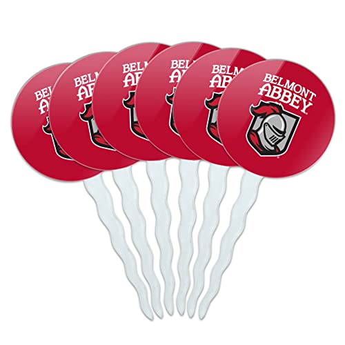 Belmont Abbey College Primary Logo Cupcake Picks Toppers Decoration Set of