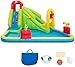 HONEY JOY Inflatable Water Slide, 7-in-1 Blow up Waterslide Water Park for Kids Backyard, Splash Pool, Climbing Wall, Indoor Outdoor Water Slides Inflatables for Kids and Adults(Without Blower)