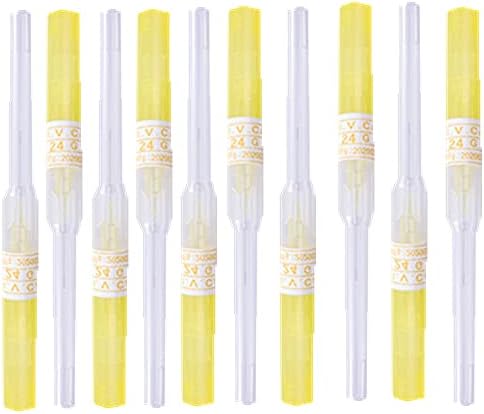 SUMPIGGER Catheter Piercing Needles 10Pcs 24 Gauge Ear Nose Piercing Needles IV Catheter Needles for Piercing Cleaned Body Tattoo Tools Piercing Kit Piercing Supplies