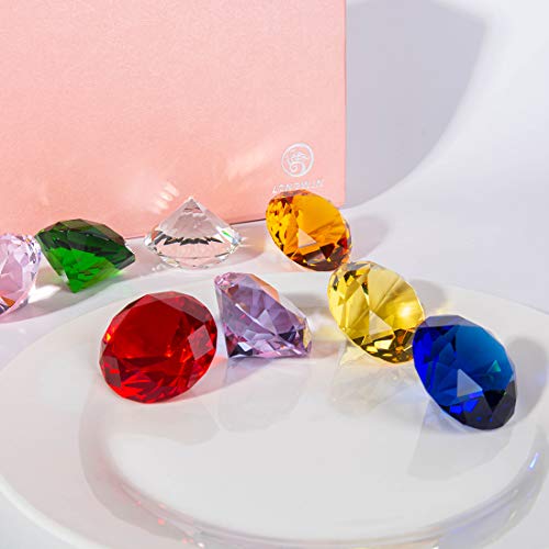 Longwin LS0508MP-KJ 50Mm (2") Crystal Diamond Pirate Gems And Jewels Paperweight Table Decor Multicolor Christmas Centerpiece Gift Idea thumb #3