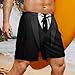 Men's Fashion Casual Swimming Trunks Quick Dry Beach Shorts with Elastic Waist and Pockets Black Tie Tuxedo