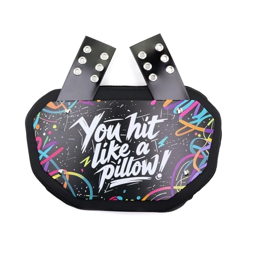 Runxrocy Football Backplate QB Spine Protector Durable & Lightweight Adjustable Rear Pad for Football Shoulder Pads Youth & Adult You Hit Like A Pillow! (Youth ( Age Under 12 ))