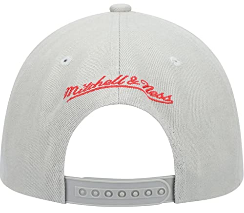 Mitchell & Ness Chicago Bulls Gorra Snapback Ajustable Gris miniatura 4