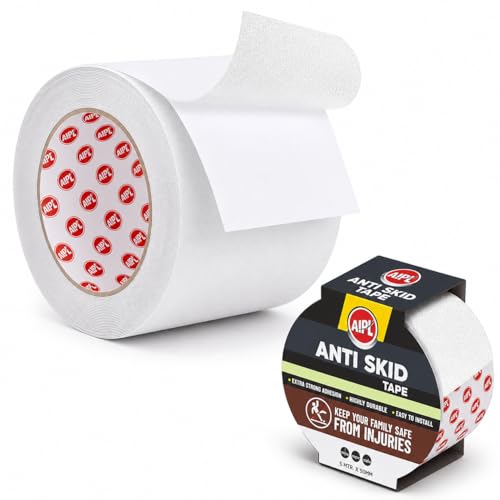 Image of AIPL Premium Heavy Duty Strong Anti Skid Tape For Safety And Traction Indoor Or Outdoor Stair And Other Slippery Surfaces | WaterproofTransparent -48 MMX 16.40 Foot