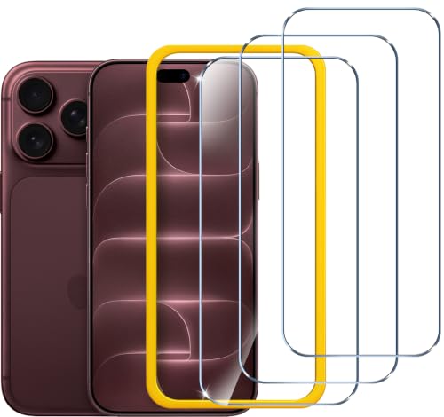 ivoler Panzerglas für iPhone 18 Pro Max/17 Pro Max mit Montagehilfe 3 Stück – Ansicht 1