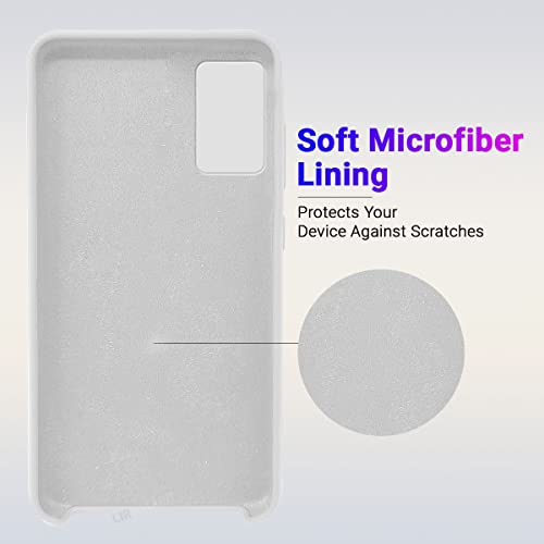 Image of LIRAMARK Liquid Silicone Soft Back Cover Case for Samsung Galaxy Note 20 (White)