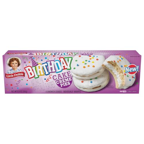 Little Debbie, Birthday Cake Oatmeal Creme Pies, 12.5 Ounce