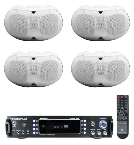 Rockville Audiosavings Bundle: (4) D4-16 White Dual 4
