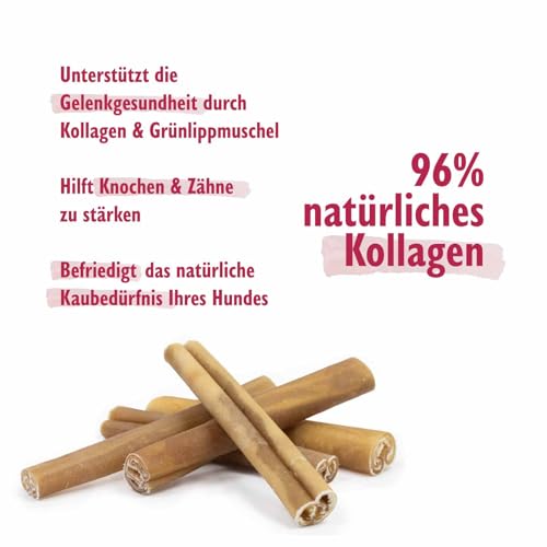 DIBO Kollagen Sticks mit Grünlippmuschel, 150g Packung - Gelenkgesundheit, Haut-, Fell- und Zahnpflege für Hunde, langlebiger Naturkausnack, 100% natürliche Zutaten, Kollagen aus Rinderhaut
