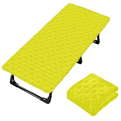 Yellow Plain Toddler Bed Sheet Travel Washable Cot Sheet for Small Floor Bed for Children Daycare Cot 50' x 25' (Bed Not Included)