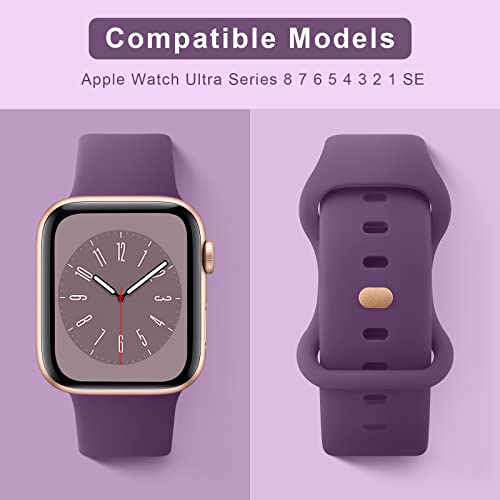 Silicone Straps compatible with Apple Watch Strap 38mm 40mm 41mm, Sport Replacement Band Compatible with Apple Watch Ultra - Image 2