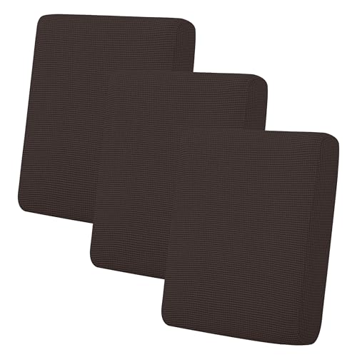 Easy-Going Stretch Individual Chair Couch Cushion Cover Sofa Cushion Furniture Protector Sofa slipcover Soft Flexibility with Elastic Bottom (3-Piece