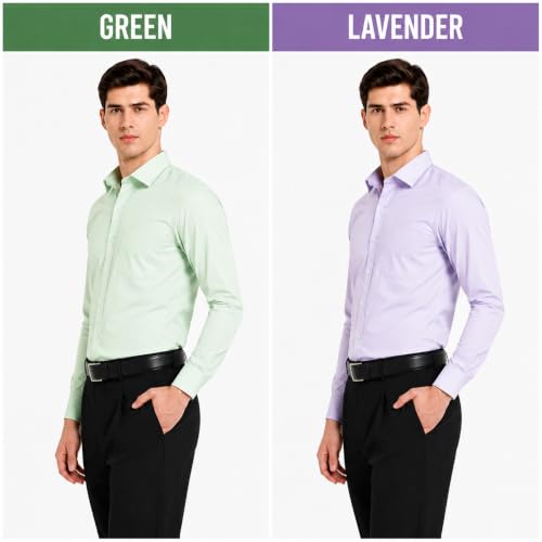 Image of Men's Solid Formal Shirt | Premium Cotton Rich Full Sleeves Shirt | Comfort Fit Office Wear Shirt with Single Chest Pocket | Stylish Casual & Formal Shirt for Men