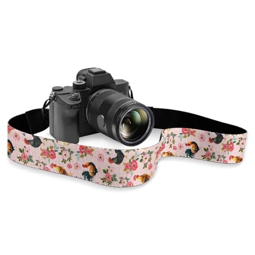 Boatee Chicken Floral Camera Strap Quick Release Neck Strap for Women Camera Wrist Strap Digital Camera Strap Binocular Straps for All Binoculars