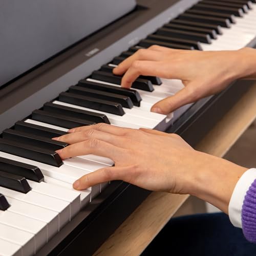 Image of Yamaha P-145BT Digital Piano - 88 Keys, Black, Built-in Bluetooth Audio Function, Compact & Lightweight Design, Realistic Touch & Sound for Practice & Performance