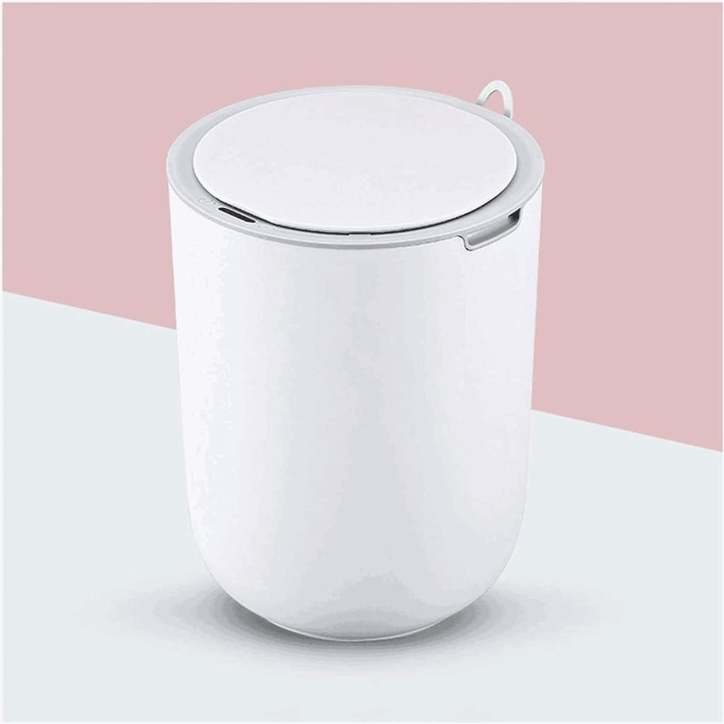 Smart Trash Can Waterproof Household Trash Can for Living Room Kitchen Bathroom 8L Cute Bedroom Automatic Trash Can (Color : A) (B)
