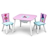 Delta Children Kids Table and Chair Set With Storage (2 Chairs Included) - Ideal for Arts & Crafts,...