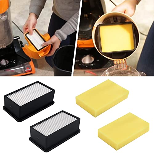 1008 Vacuum Filters 2 + 2 Pack - Compatible For Bissell 1008 Cleanview Upright 9595A 1819 1822 1825 1831 1330 1332- Compare To Part 2032663 1601502 (2 Pre-Motor Foam & 2 Post-Motor Filters 1 Brush) #TOP5