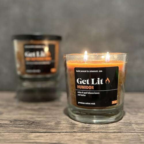 Image of Get Lit | Vanilla Bourbon | 16 oz Double-Wick Scented Candle | Hand-Poured in Missouri, USA | Smooth Vanilla & Aged Bourbon Fragrance