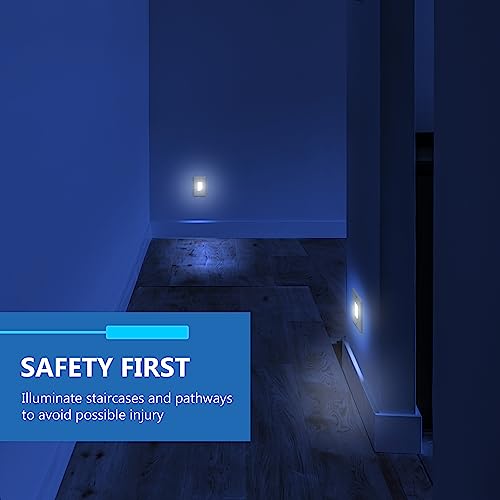 Image of LIDER Full Face LED Decorator Guide Light with Automatic Daylight Sensor, Decorator Night Light, 120VAC /15A, LGL-FL-WWP, Wall Plate Included, UL Listed, Thermoplastic, Matte White, 2-Pack