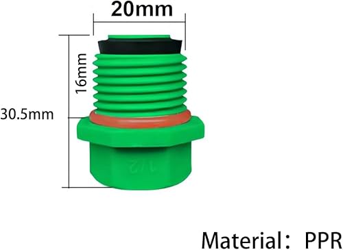 Miniatura 2 de Qrity 8 tapas roscadas de 12 pulgada, tapa de montaje de tubería, tapas de tuerca hexagonales, sello de tapa de drenaje, tapa de corte de trampa con