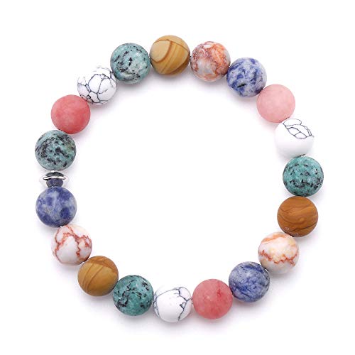 Perles en pierre naturelle givrée de 10 mm de qualité supérieure pour bijoux