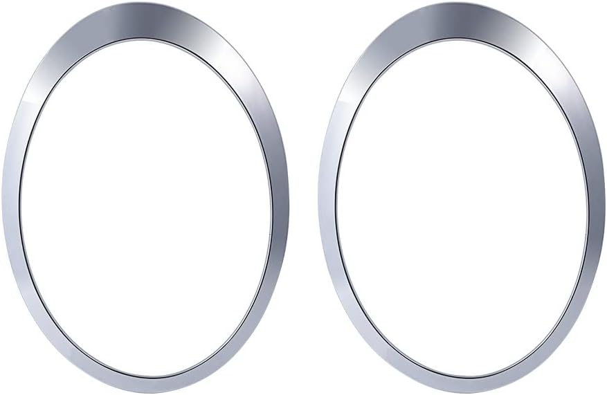 amopacorp 1 Pair Chrome Driver Passenger Side Front Headlight Trim Ring Cover Insert Compatible with Mini Cooper 2007-2015 R55 Clubman R56 Hatchback R57 Convertible R58 Coupe R59 Roadster